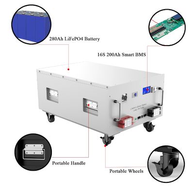 666 X 483 X 267mm 51.2V 280Ah Solar Lithium Batterie Pack für Heim Energie Lösung System
