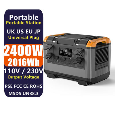Notfall-Außenkraftwerk 2400w mit LiFePO4-Batterietypen und schneller Ladezeit