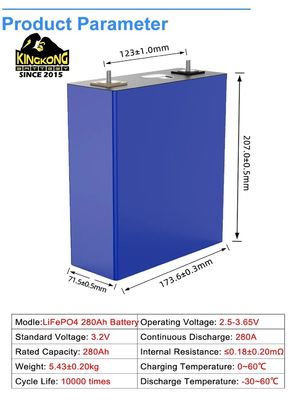 280Ah 314Ah Prismatische LiFePO4-Batteriezelle für OEM-Solarenergie-Speicherlösungen