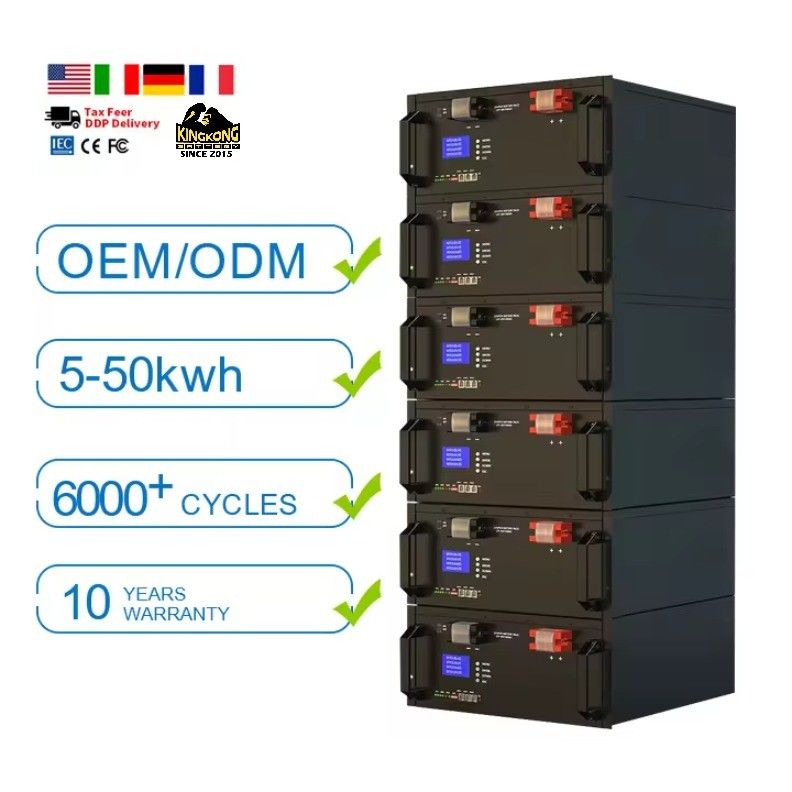Lebensdauer 6000 Mal 51.2V 300ah 100Ah Lifepo4 Lithium-Ionen-Batterien für Solarenergie