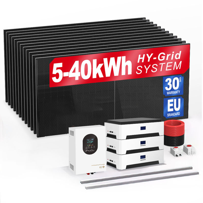 6Kw 10Kw 20Kw 30Kwh Off-Grid-Solar-Solarbatterie Energiespeicher-Stromsysteme für Haus-Ac-Solarheizung Lichter Fernseher Batteriepaket
