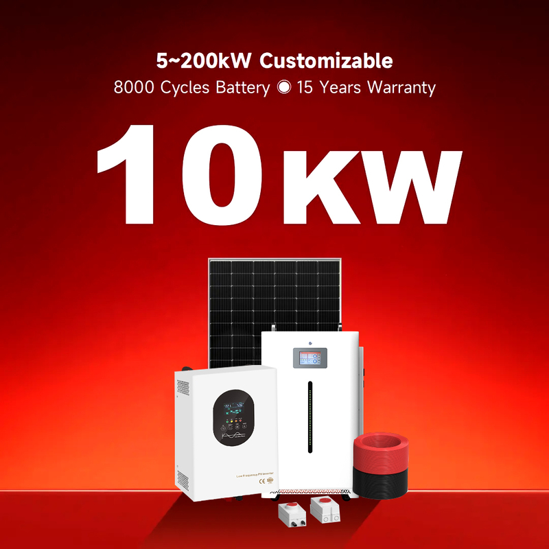 Komplettpaket Haus Speicher Nutzung 10 kWh 30 kWh Batteriepack Stromausfall Off-Grid Hybrid für Zuhause Paneele Dachmontage Solarenergiesystem
