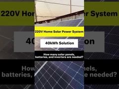 40 kWh Solarenergie: 18 Panels (550 W pro Panel), tägliche Leistung ~ 39,6 kWh. Strom für Haushalte mit sauberer Energie