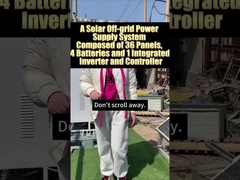 Ein Solarstromsystem, bestehend aus 4 Batterien, einem integrierten Wechselrichter und einem