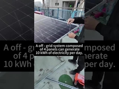 Ein aus vier Solarkollektoren bestehendes Solarsystem kann 10 kWh Strom pro Tag erzeugen