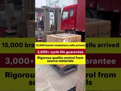 15000 neue Lithium-Ionen-Batterien sind eingetroffen, die mehr als 3000 Nutzungszyklen gewährleisten.