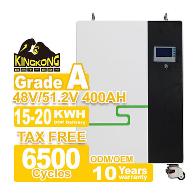 48V 51.2V LiFePO4 Batterie 200Ah 300Ah 400Ah 15kWh 20kWh zur Speicherung von Solarenergie