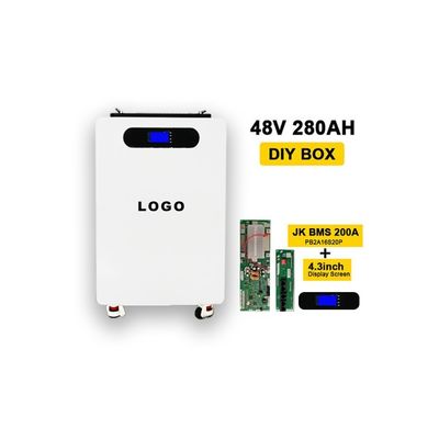 280ah Lifepo4 BMS Batteriebox DIY Batteriepaket mit Rädern und vertikaler Stand-up Case