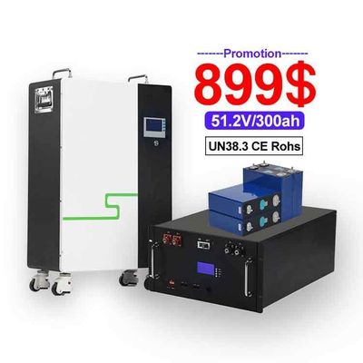 Wandmontierte 48V 51.2V 280ah 300ah 304ah 320ah Hybrid Solarbatterie Energiespeichersystem